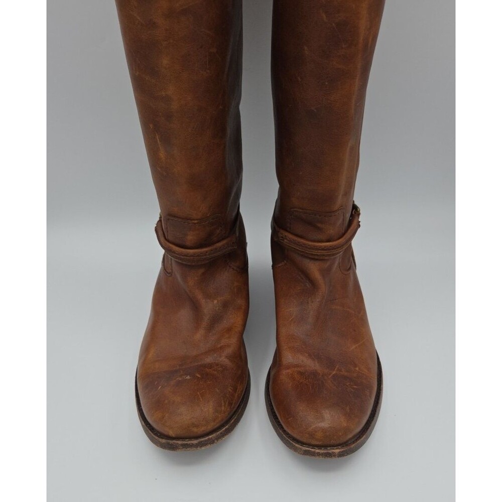 Frye Melissa Seam Riding Boot Cognac Leather Size 10 B 3475445 Riding Boot - Picture 4 of 8